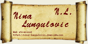 Nina Lungulović vizit kartica